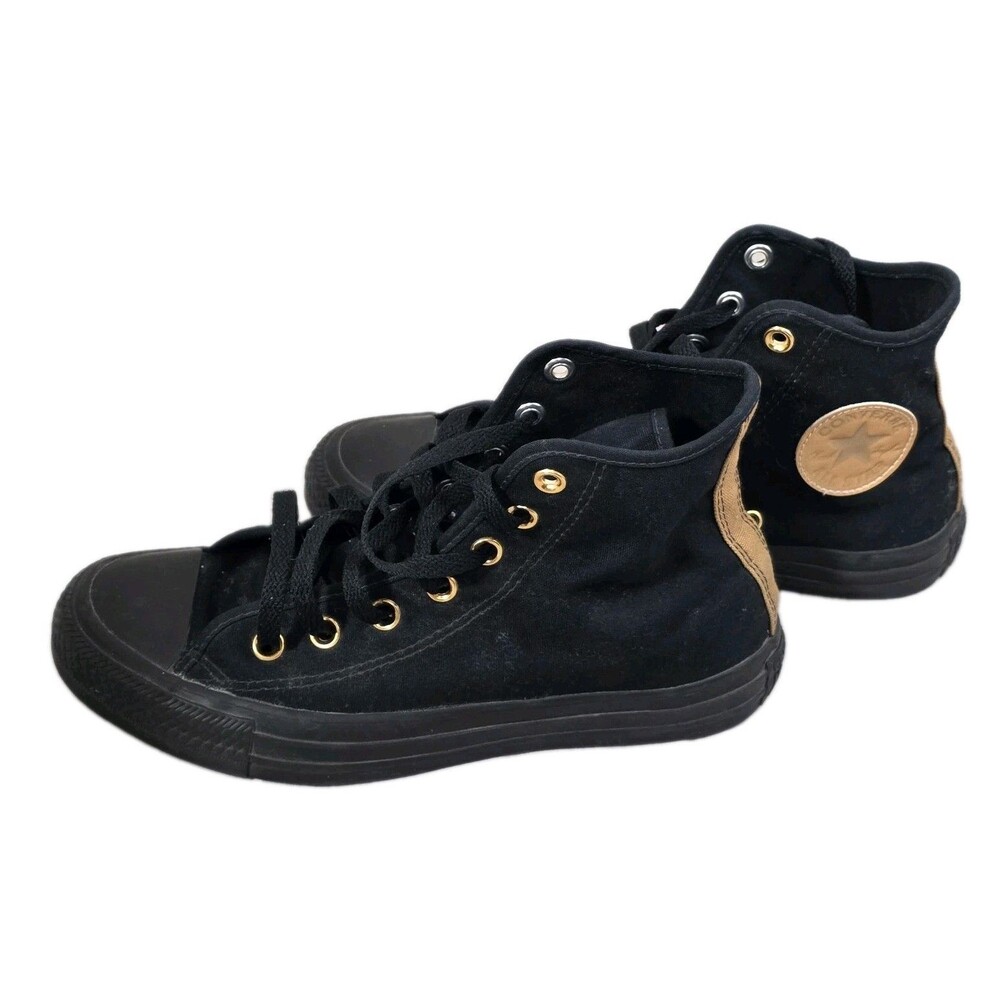 Converse Chuck Taylor All Star High By You Black Gold Sneakers Women 7.5 Men 5.5 - Picture 11 of 11
